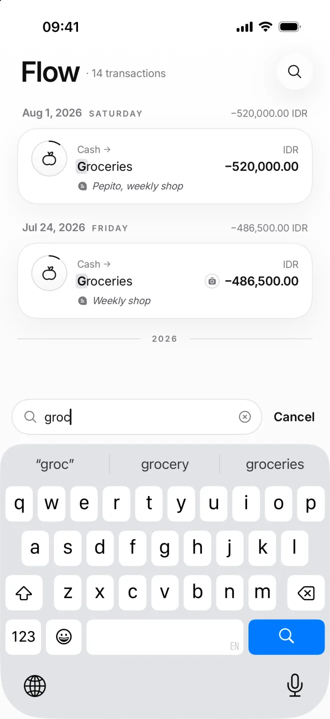 Flow searching for groc: the grocery runs of August 1 and July 24
